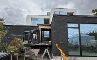 Murerarbejdet på en stor villa med udsigt over Lillebælt